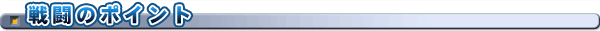 戦闘のポイント